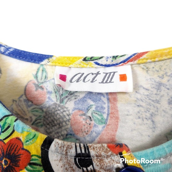 Vintage Act III Button Front Hawaiian Novelty Shirt - Picture 2 of 6